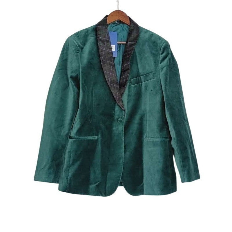 Vineyard Vines OTG Green Velvet Plaid Lapel Performance Blazer Mens 40R