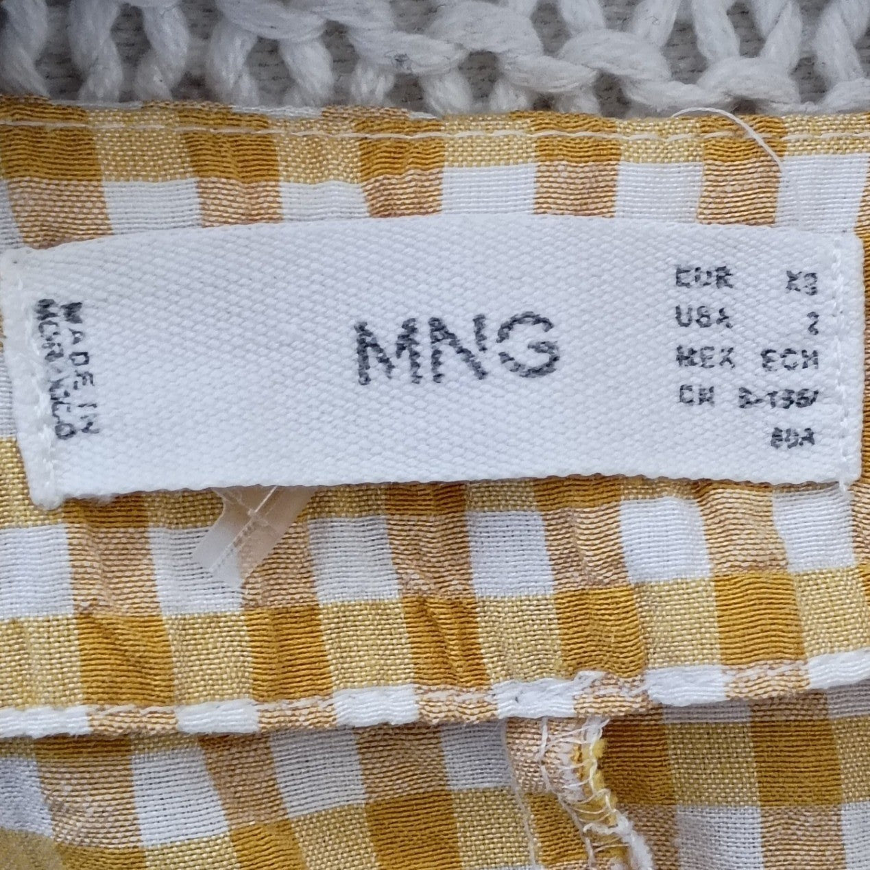 Mango MNG Cotton Gingham Puff Slv Tiered Maxi Dress M/L PTP 21" Cottagecore $129