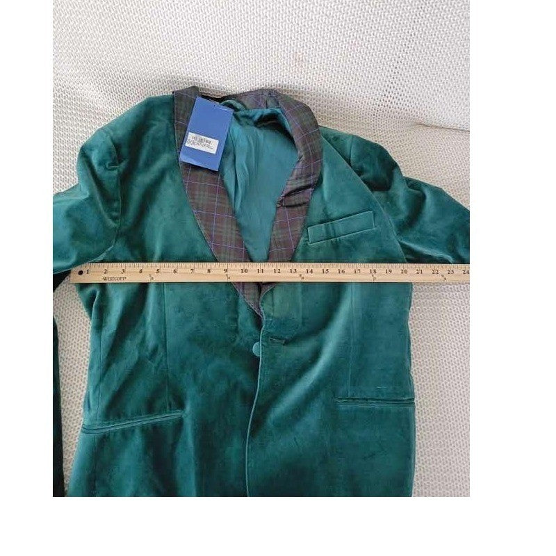 Vineyard Vines OTG Green Velvet Plaid Lapel Performance Blazer Mens 40R