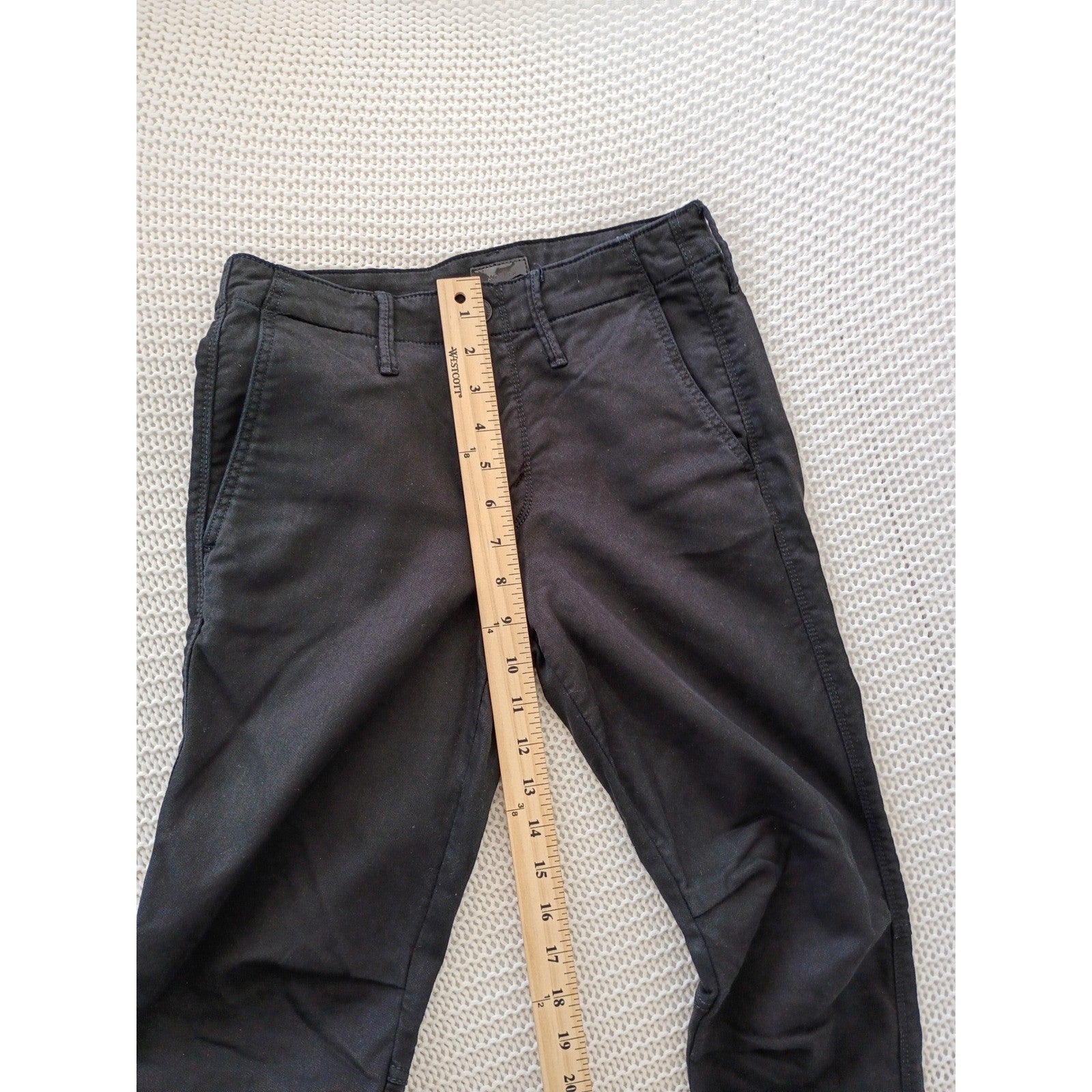 MOTHER Wee Misfit Black Lyocell Cotton Utility Pants Ankle Zip 24x28 USA $248