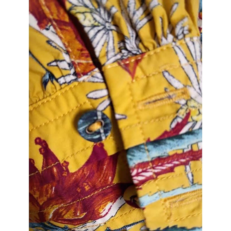 Ulla Johnson Yellow Floral 100% Cotton Tiered Mini Dress Puff Sleeve NWOT 4
