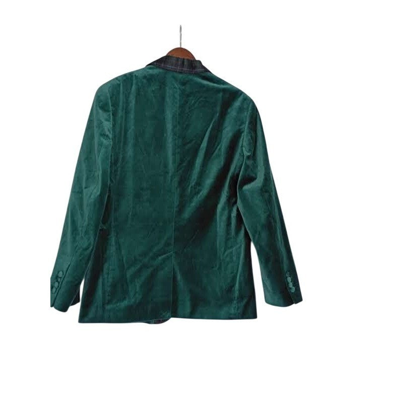 Vineyard Vines OTG Green Velvet Plaid Lapel Performance Blazer Mens 40R